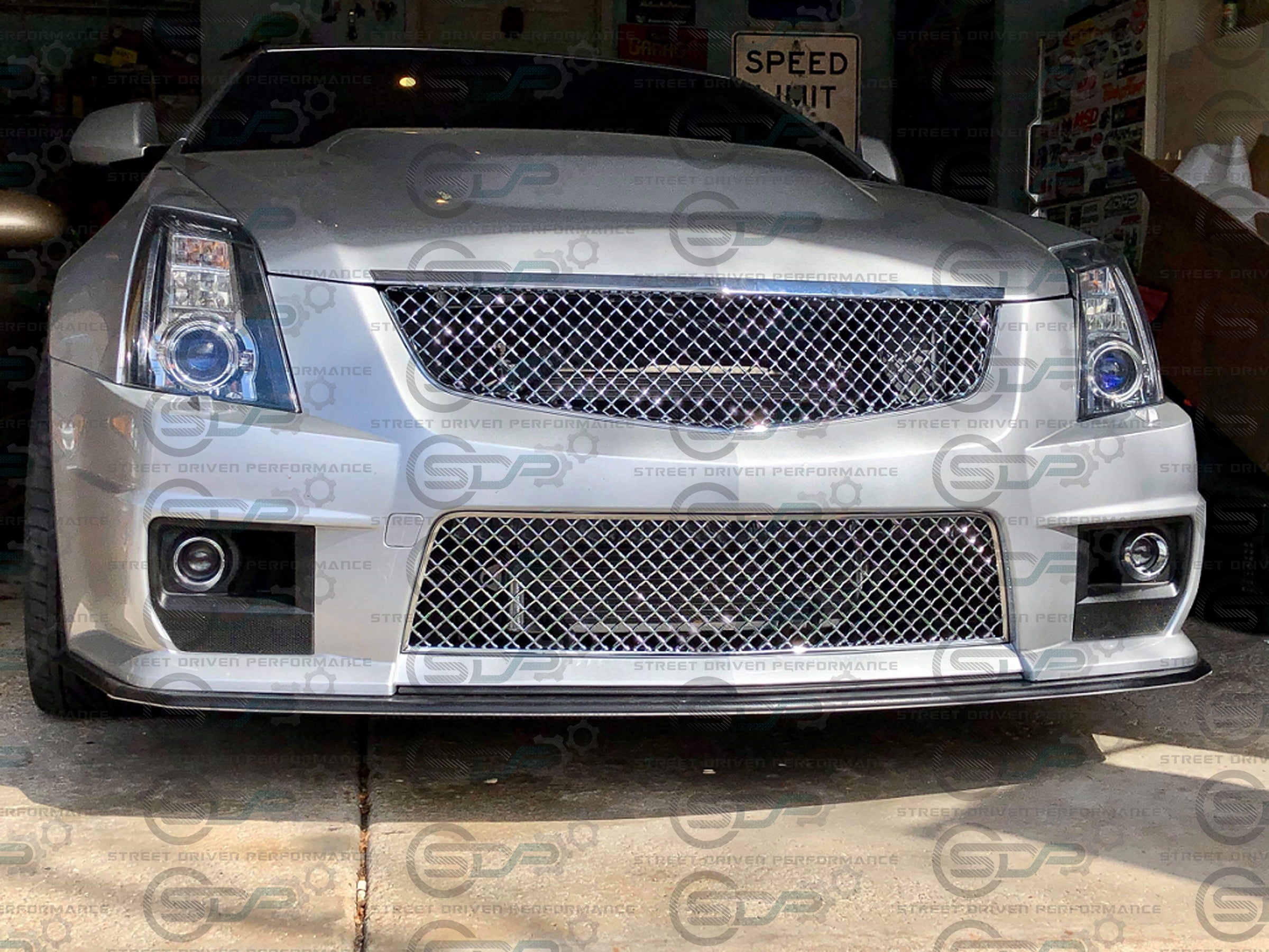 2009-2015 CTS-V V2 - Chrome front grilles set (blank no emblem)